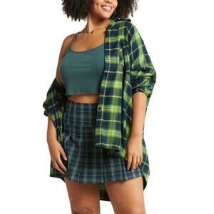 BP Green Plaid Mini Skirt
